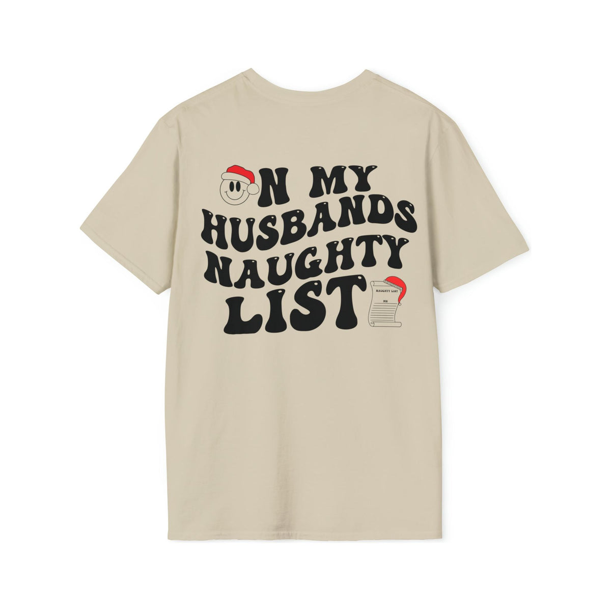 On My Husbands Naughty List Soft style Tee