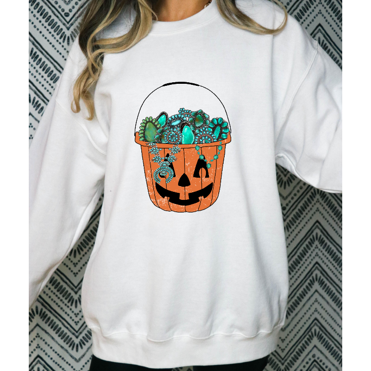 Turquoise Pumpkin tee or sweatshirt