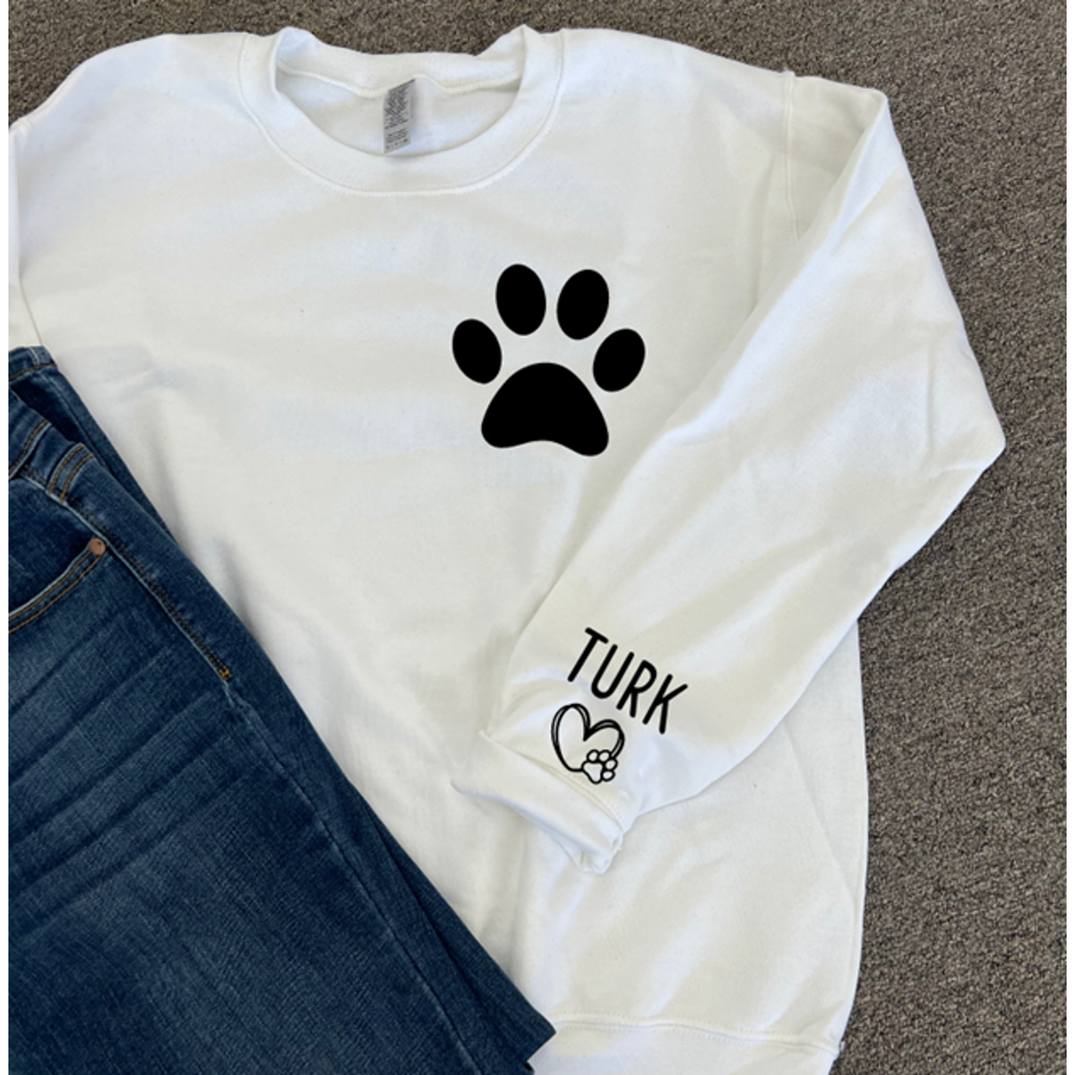 Pet Paw Print Sweatshirt custom name/s