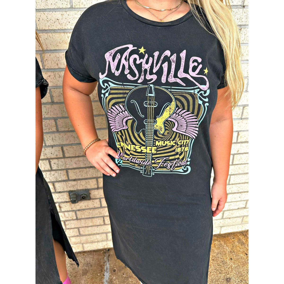 Mineral Nashville black T-Shirt Dress