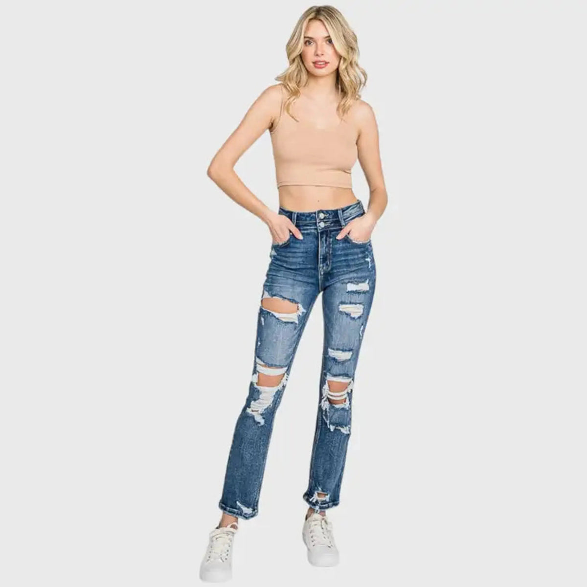 Saydie Stretch High Rise straight Jean