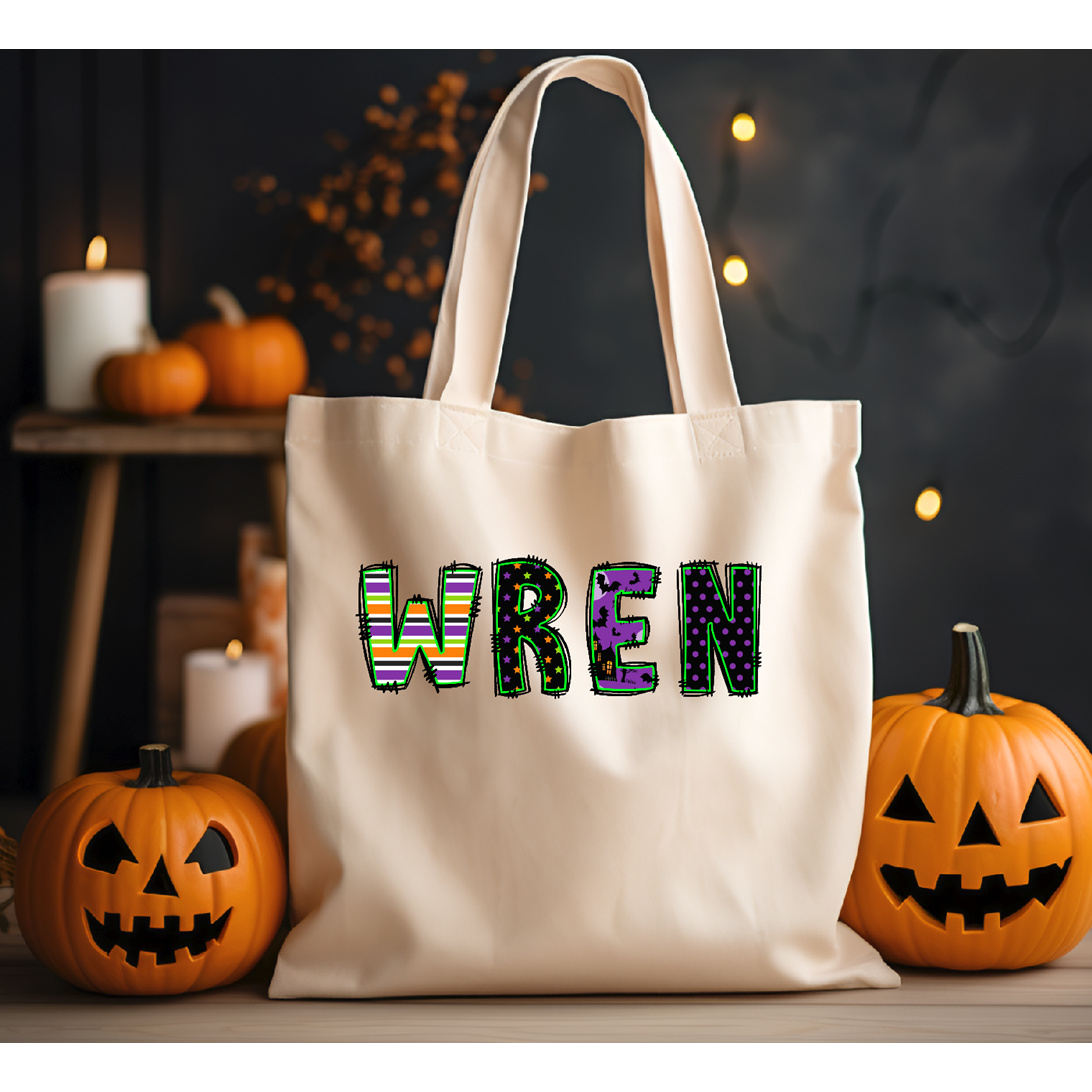 Custom Halloween Trick or Treat Tote bag