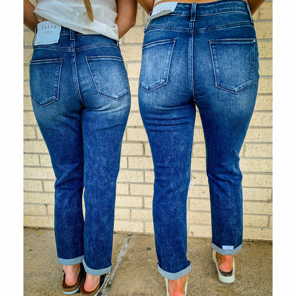 Finley Dark wash Mom Jeans - Gabriel Clothing Company