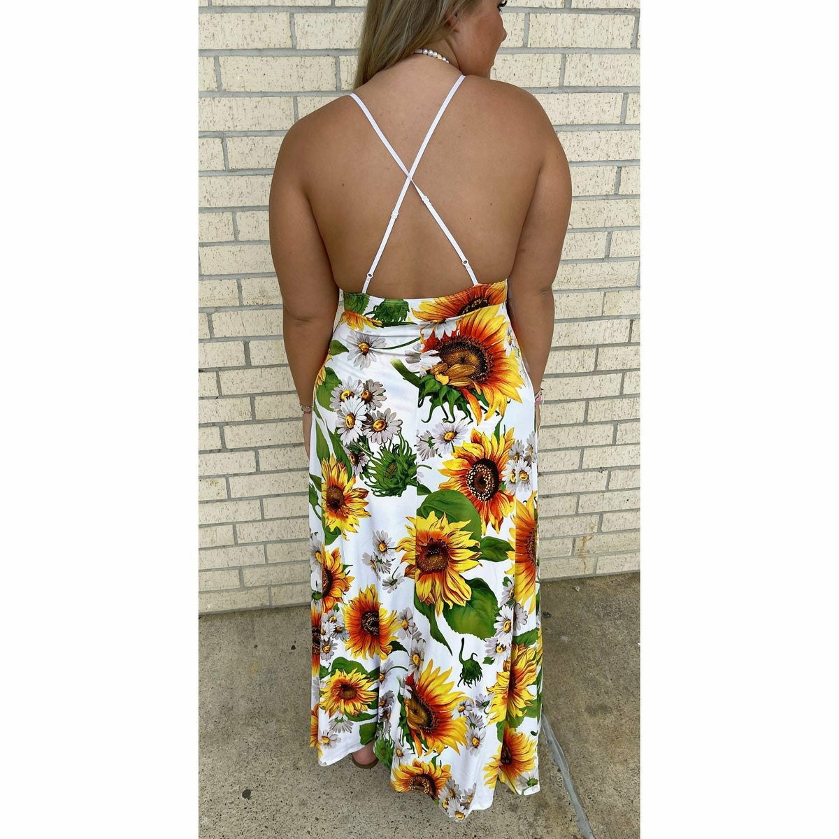 It&#39;s a Vibe Sunflower Maxi Dress (shorts underneath)