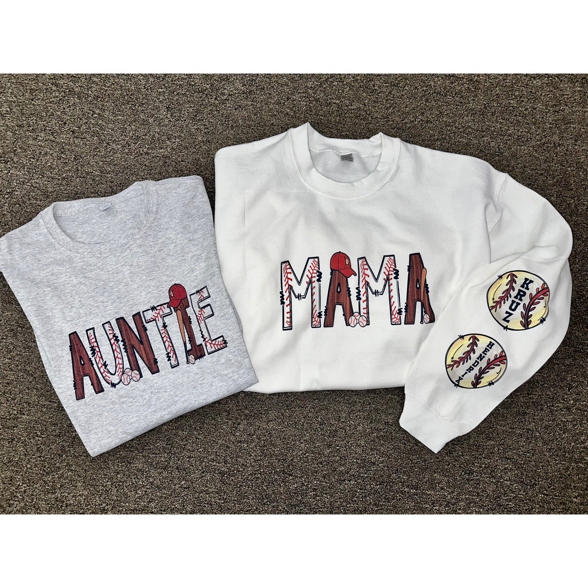 Baseball Mama, Mom,Aunt or auntie tee or sweatshirt