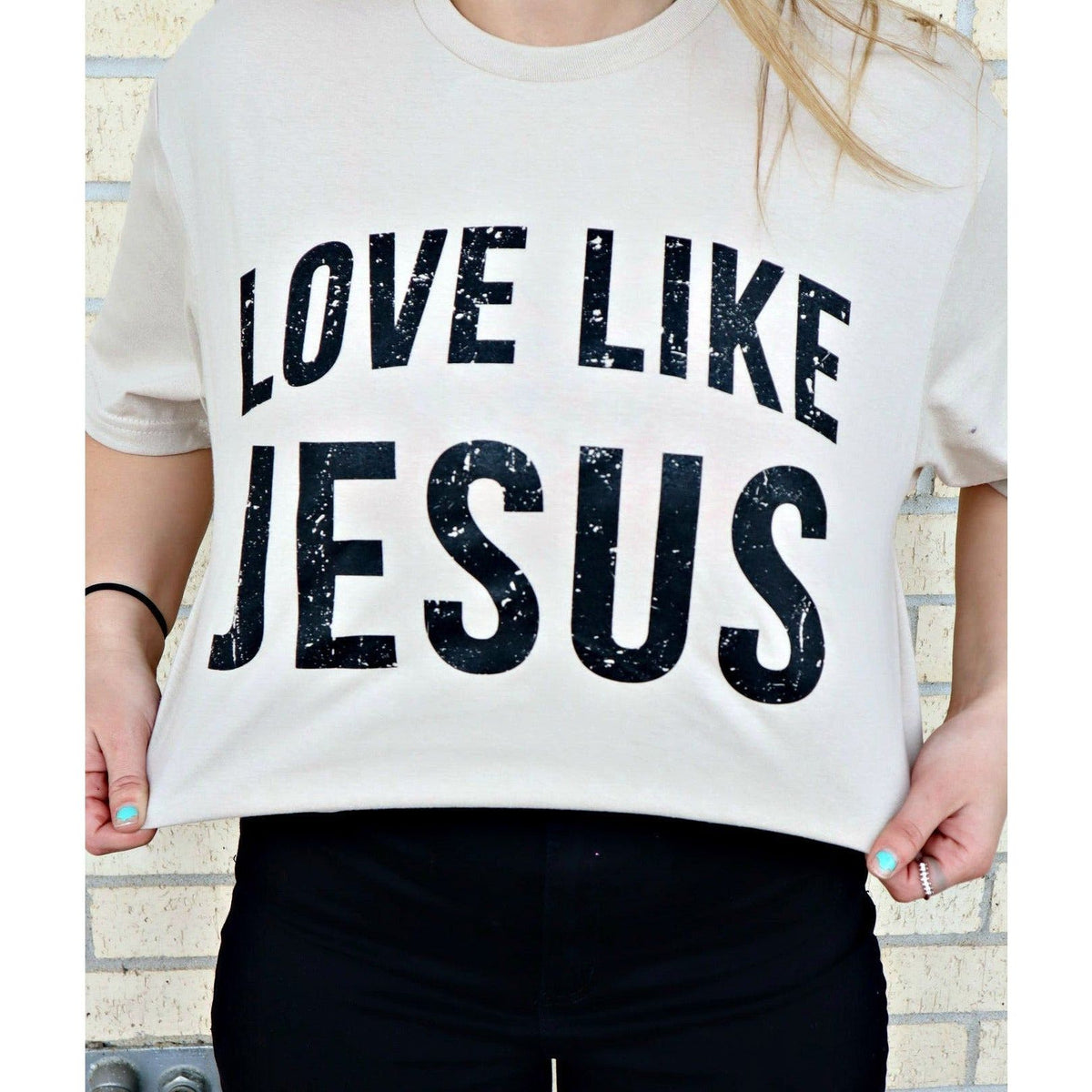 Love like Jesus tan Shirt