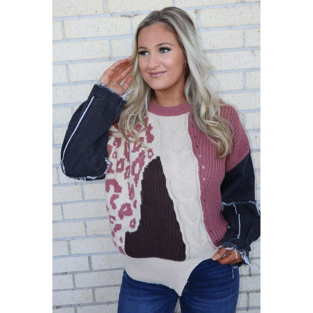 Rose Mix it up Long Sleeve Top