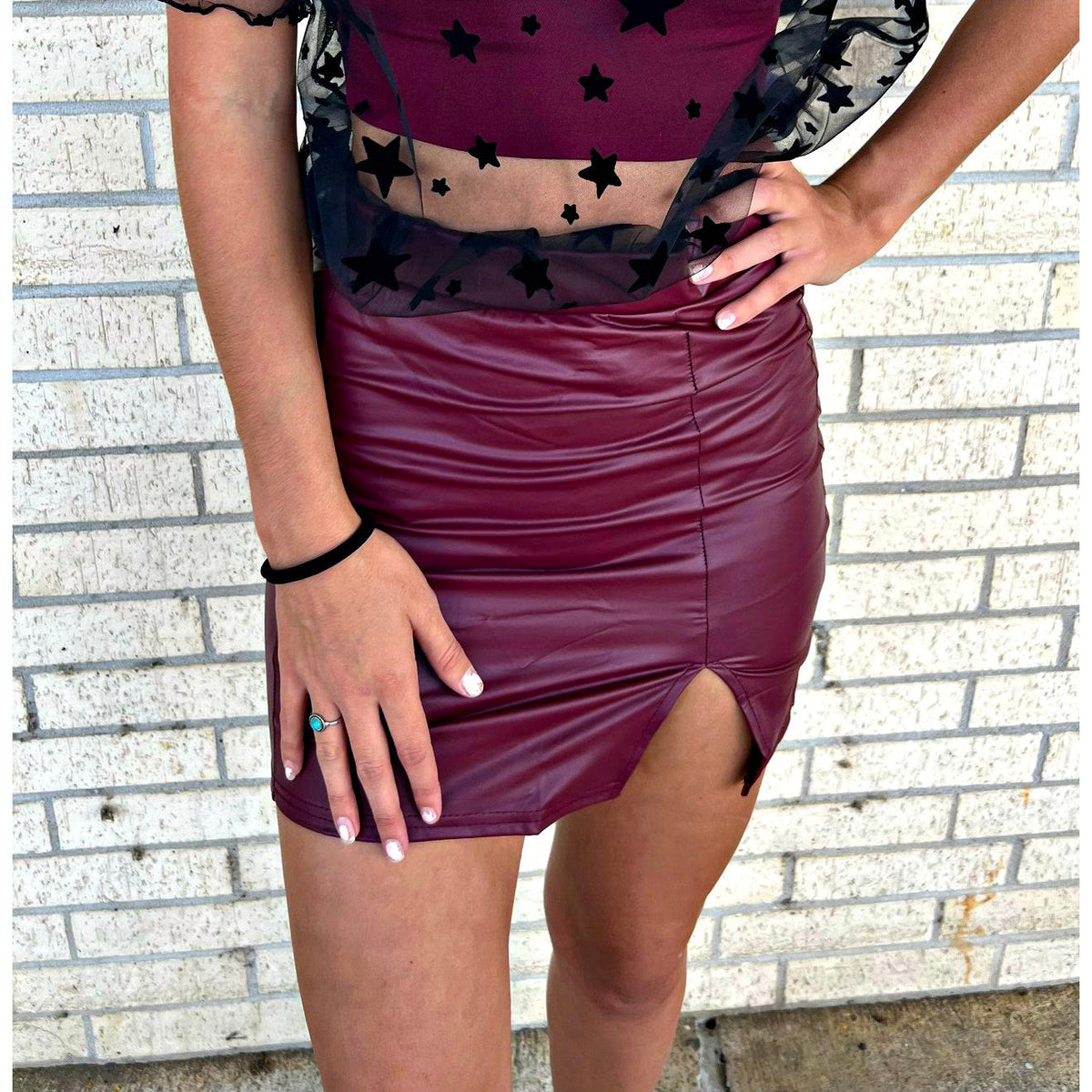 Burgundy Babe Skirt