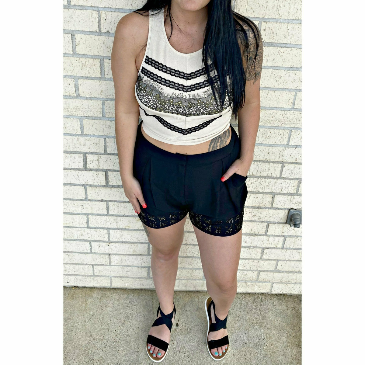 Laci Embroidered Crop Top