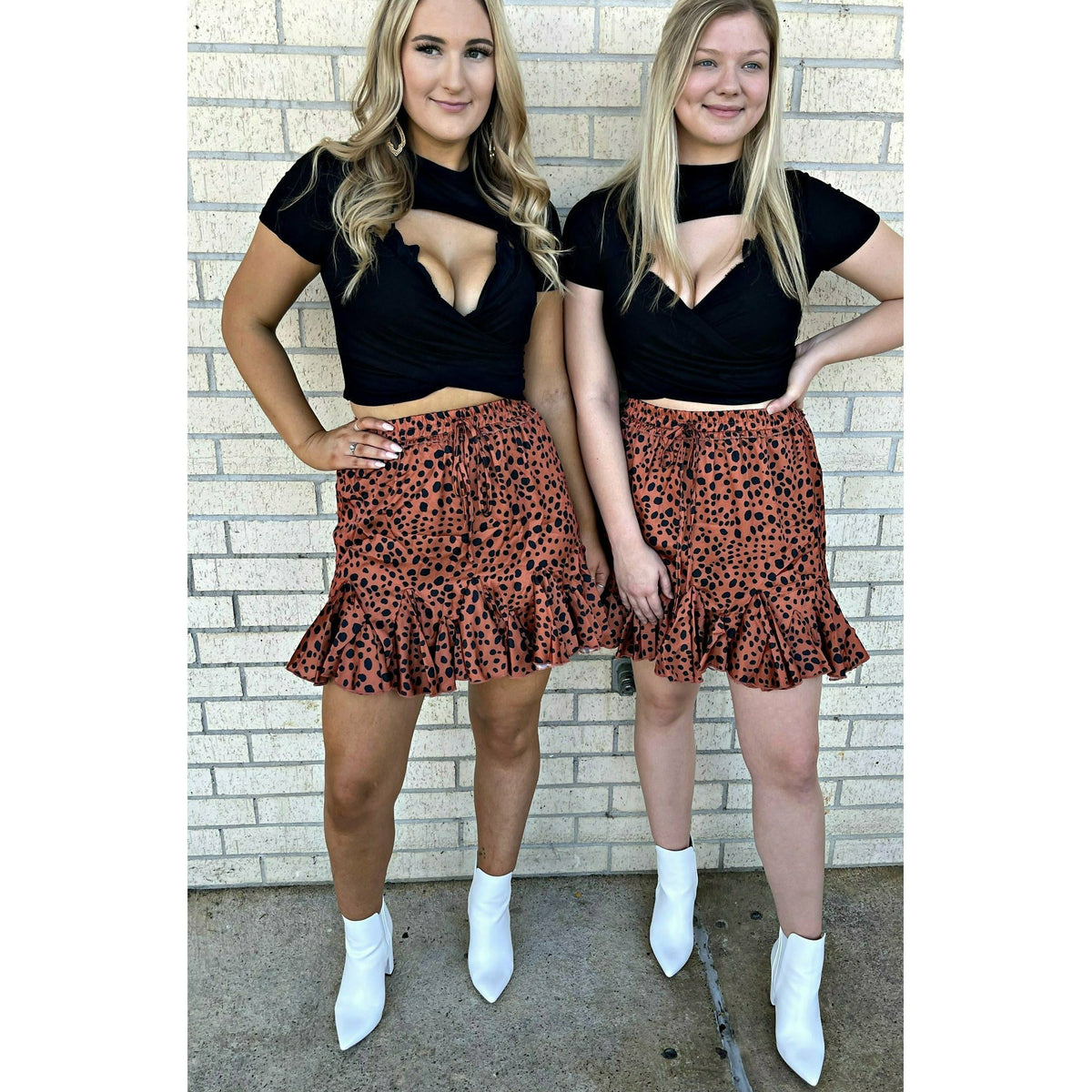 Remi Rust Dot Print Skirt