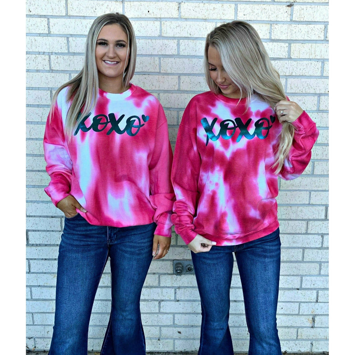 XOXO Pink tie dye Sweatshirt
