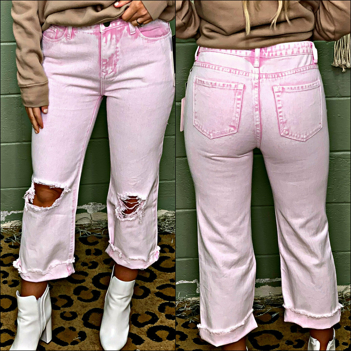 Kennedy Pink Washed Denim Jean